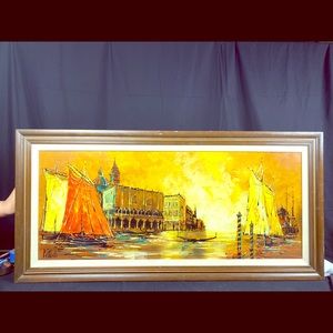 Original Signed Brittini Vintage huge artwork